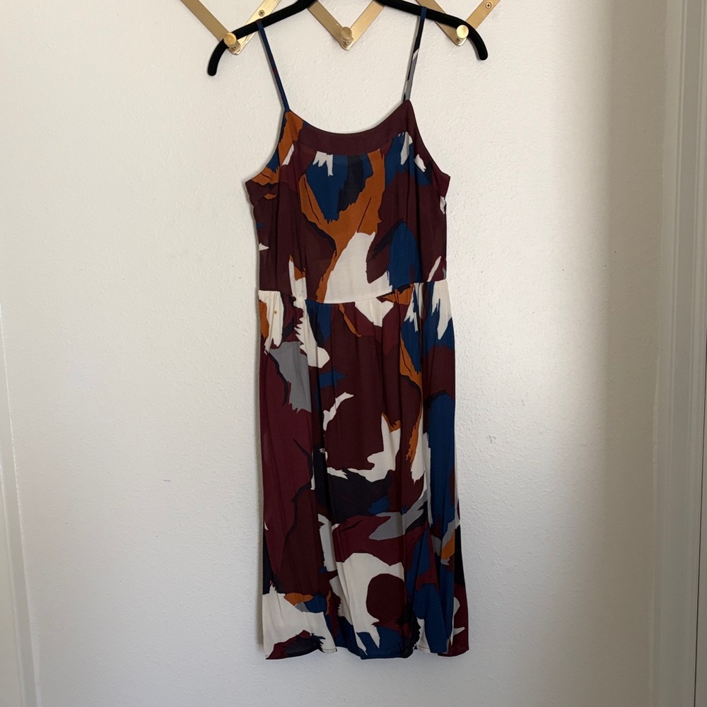 LOFT Painterly Midi Dress
